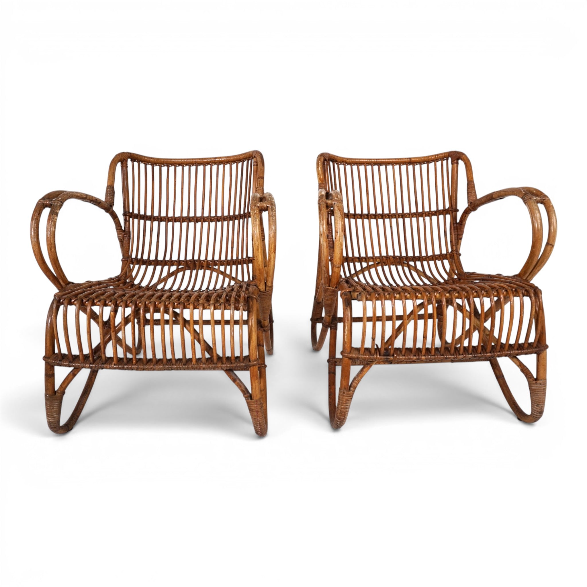 Set_of_2_French_Rattan_and_Bamboo_Lounge_Chairs,_France,_1960s–1970s