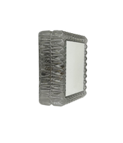 French_Pressed_Glass_Wall_Light_with_Central_Mirror,_1960s