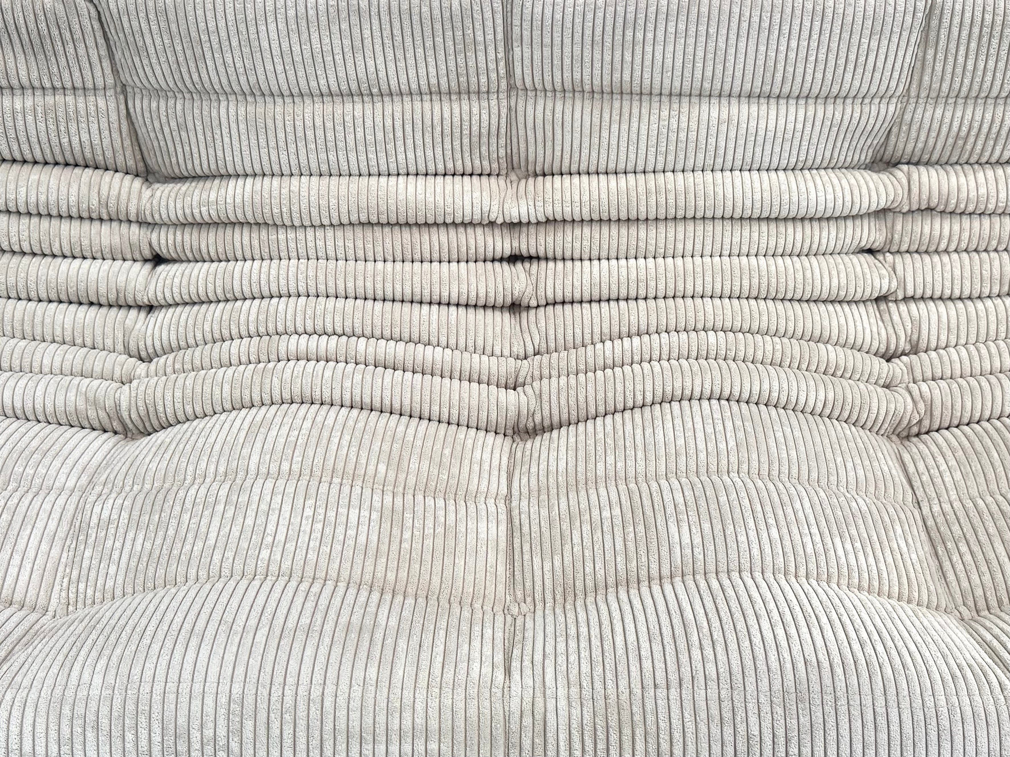French_Togo_3-Seater_Sofa_in_Beige_Corduroy__by_Michel_Ducaroy_for_Ligne_Roset.
