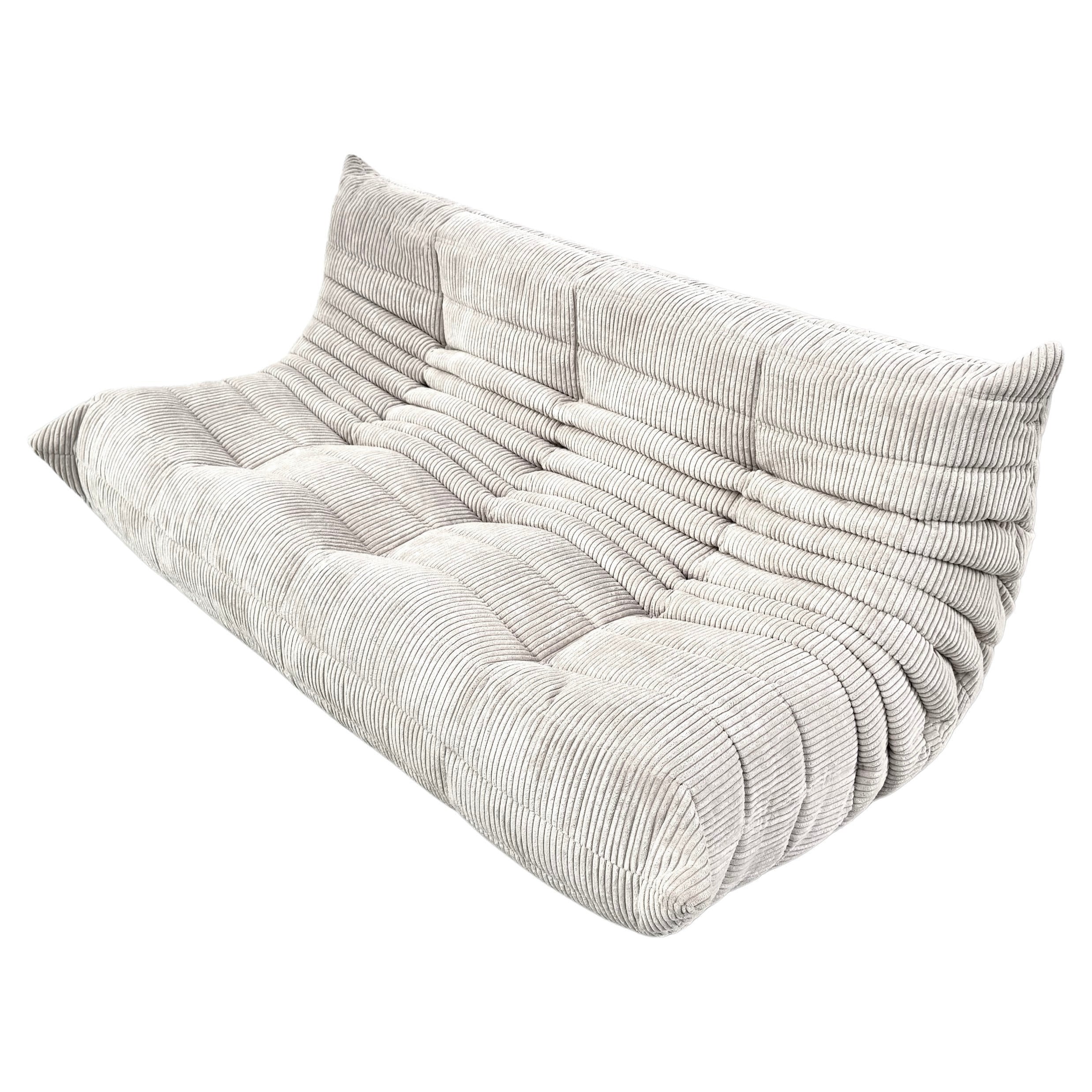 French_Togo_3-Seater_Sofa_in_Beige_Corduroy__by_Michel_Ducaroy_for_Ligne_Roset.