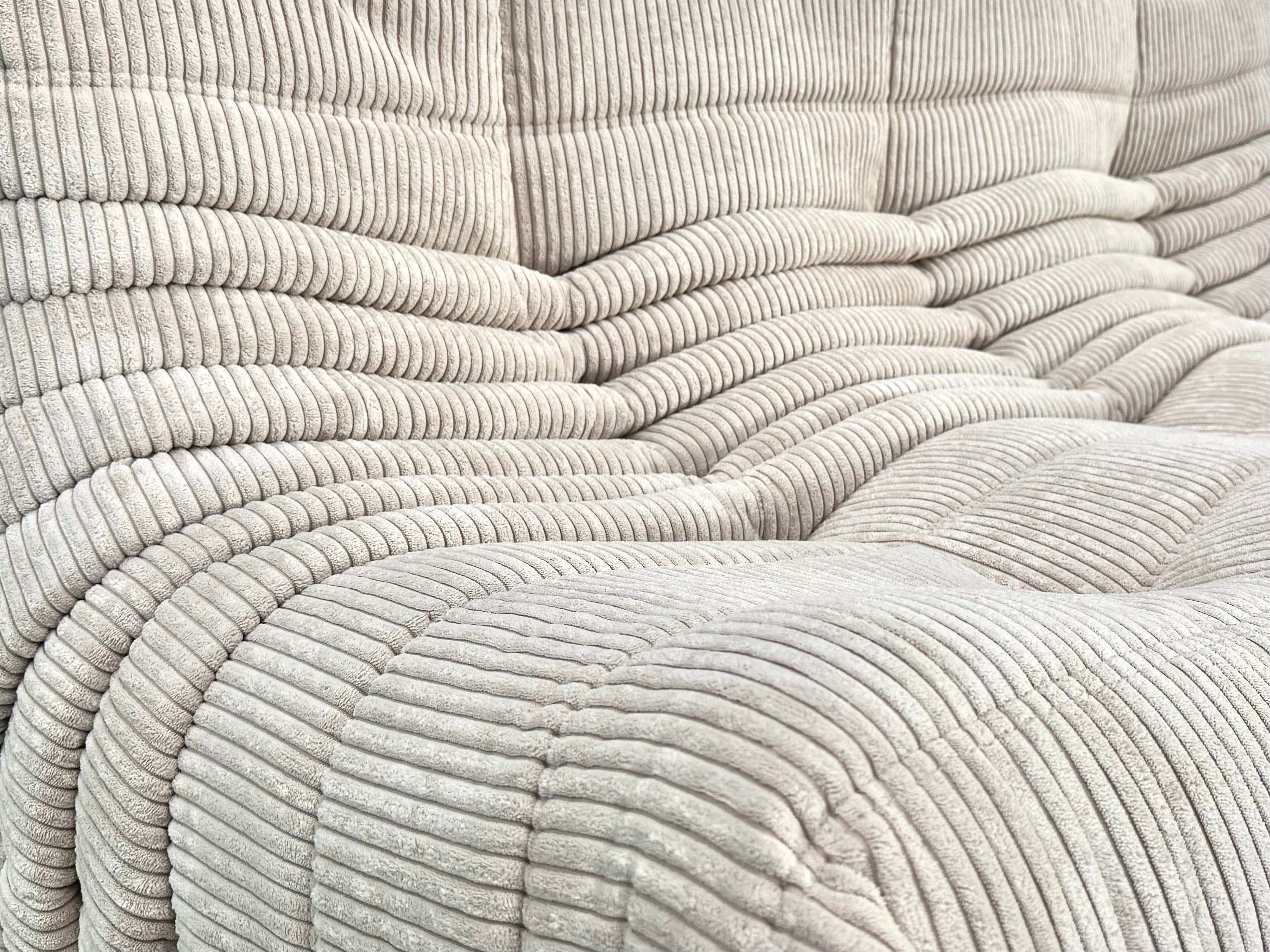 French_Togo_3-Seater_Sofa_in_Beige_Corduroy__by_Michel_Ducaroy_for_Ligne_Roset.