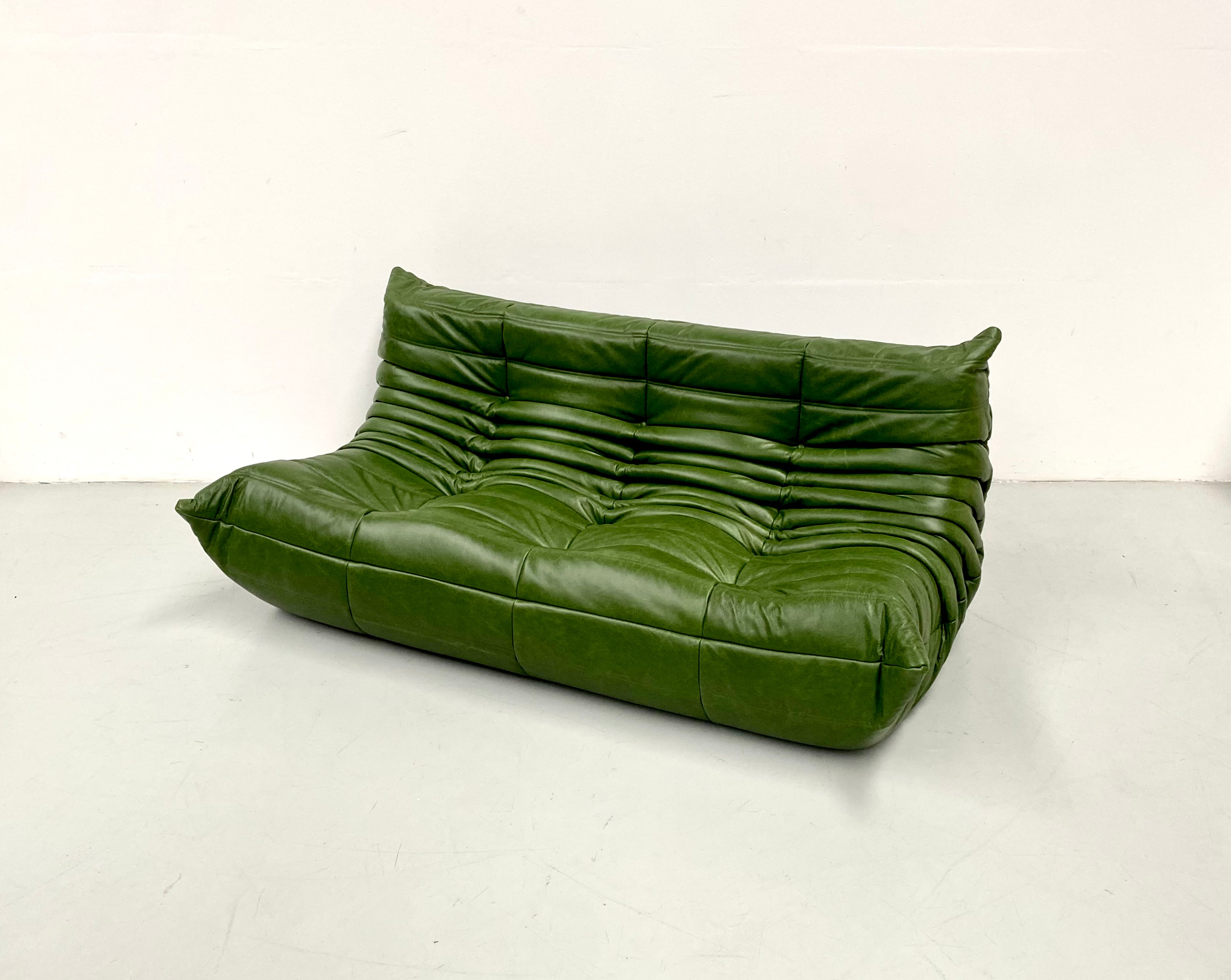 Togo_Sofa_by_Michel_Ducaroy_for_Ligne_Roset,_Restored_Green_Leather_Upholstery,_French_Design