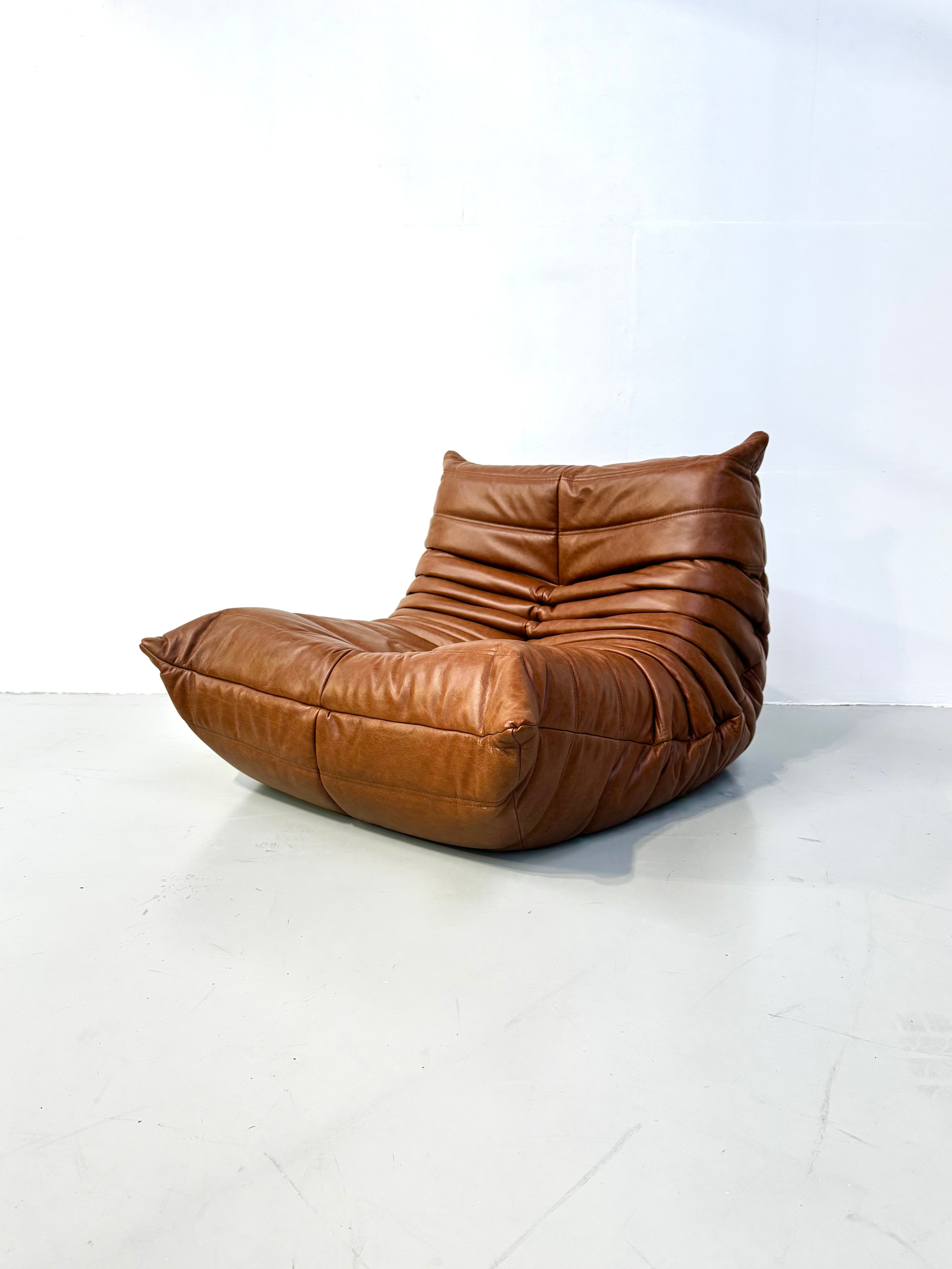 Michel_Ducaroy_Togo_Lounge_Chair_for_Ligne_Roset_in_Leather,_Fully_Reupholstered,_France,_1970s