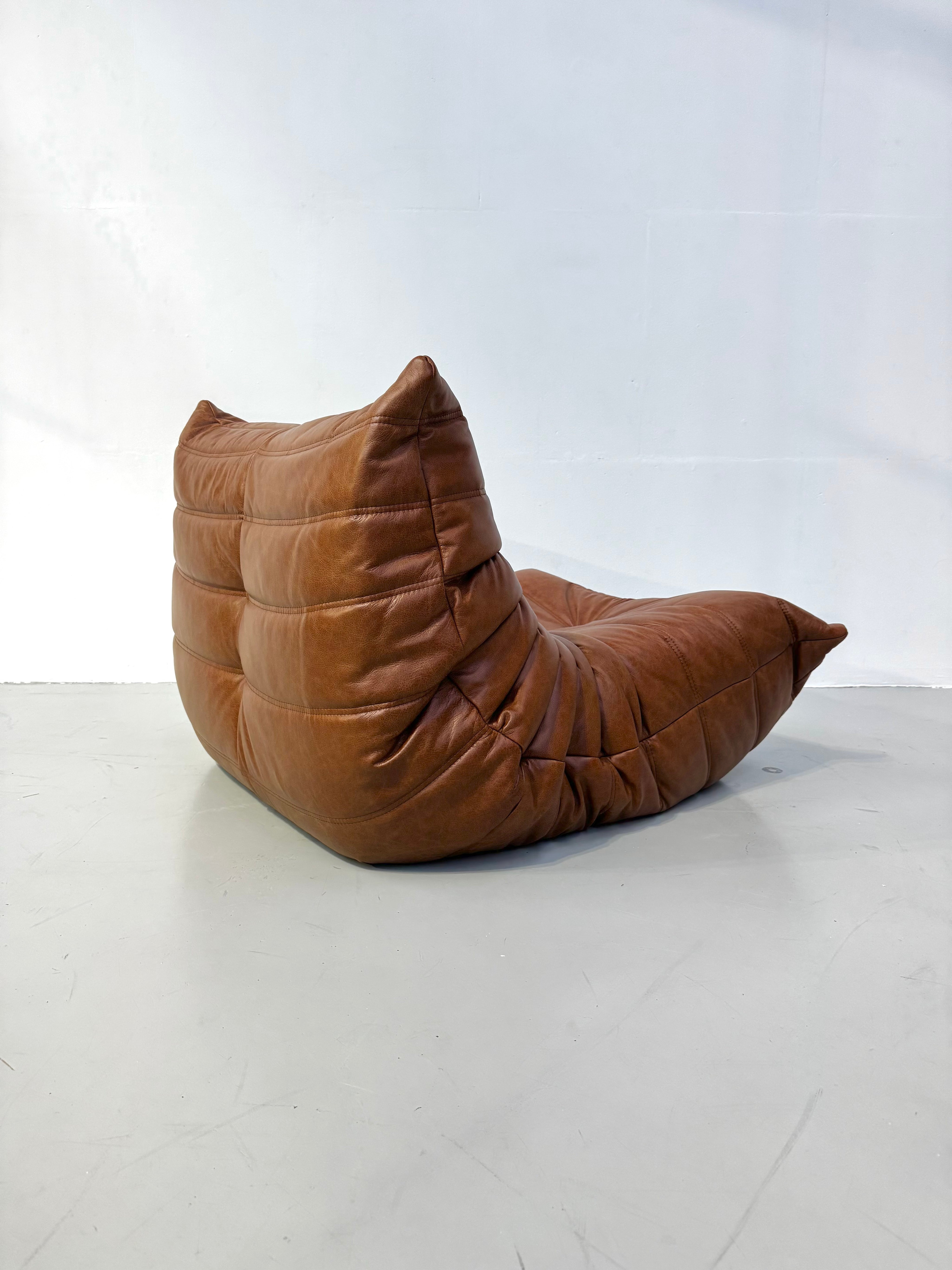Michel_Ducaroy_Togo_Lounge_Chair_for_Ligne_Roset_in_Leather,_Fully_Reupholstered,_France,_1970s