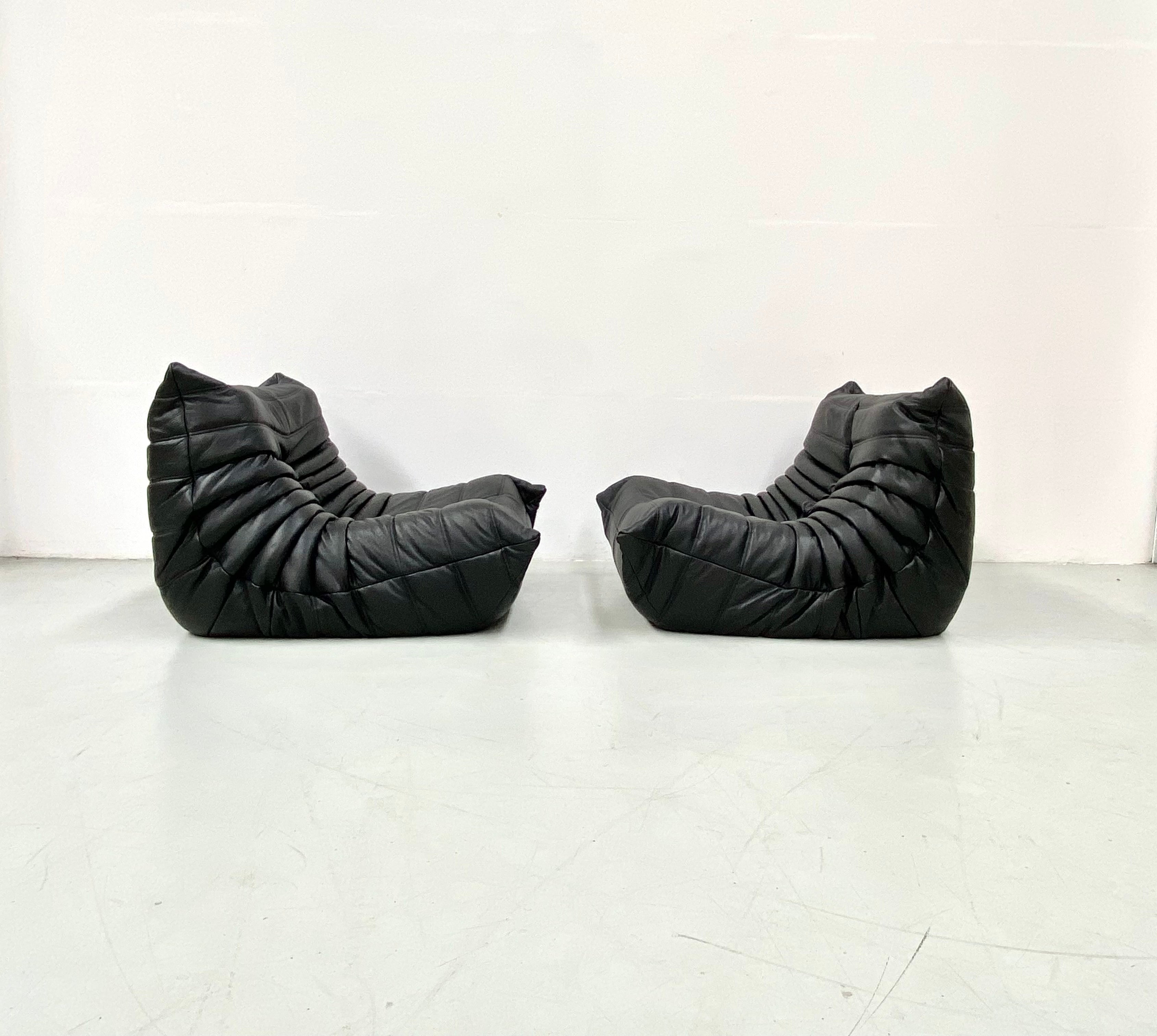 Set_of_2_Togo_Lounge_Chairs_by_Michel_Ducaroy_for_Ligne_Roset,_Restored_Leather_Upholstery,_1973_Design