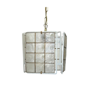 French_White_Lacquered_Metal_and_Mother_of_Pearl_Pendant_Lamp