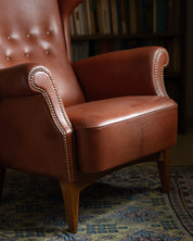 Leather_Armchair_by_Fritz_Hansen_with_Brass_Nail_Trim,_Denmark_1940s–1950s