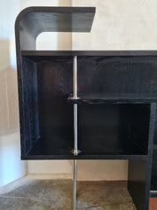 Functionalist_Sideboard_and_Bookcase_in_Black_Lacquer,_Chrome_and_Glass,_Czechoslovakia,_1930s