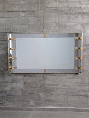 SEO_Product_Title_Gaetano_Sciolari_Illuminated_Vanity_Wall_Mirror_in_Brass_and_Chrome,_Italy,_1970s
