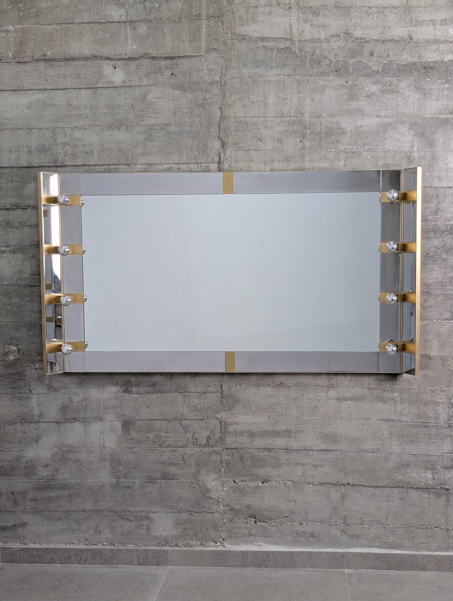 SEO_Product_Title_Gaetano_Sciolari_Illuminated_Vanity_Wall_Mirror_in_Brass_and_Chrome,_Italy,_1970s