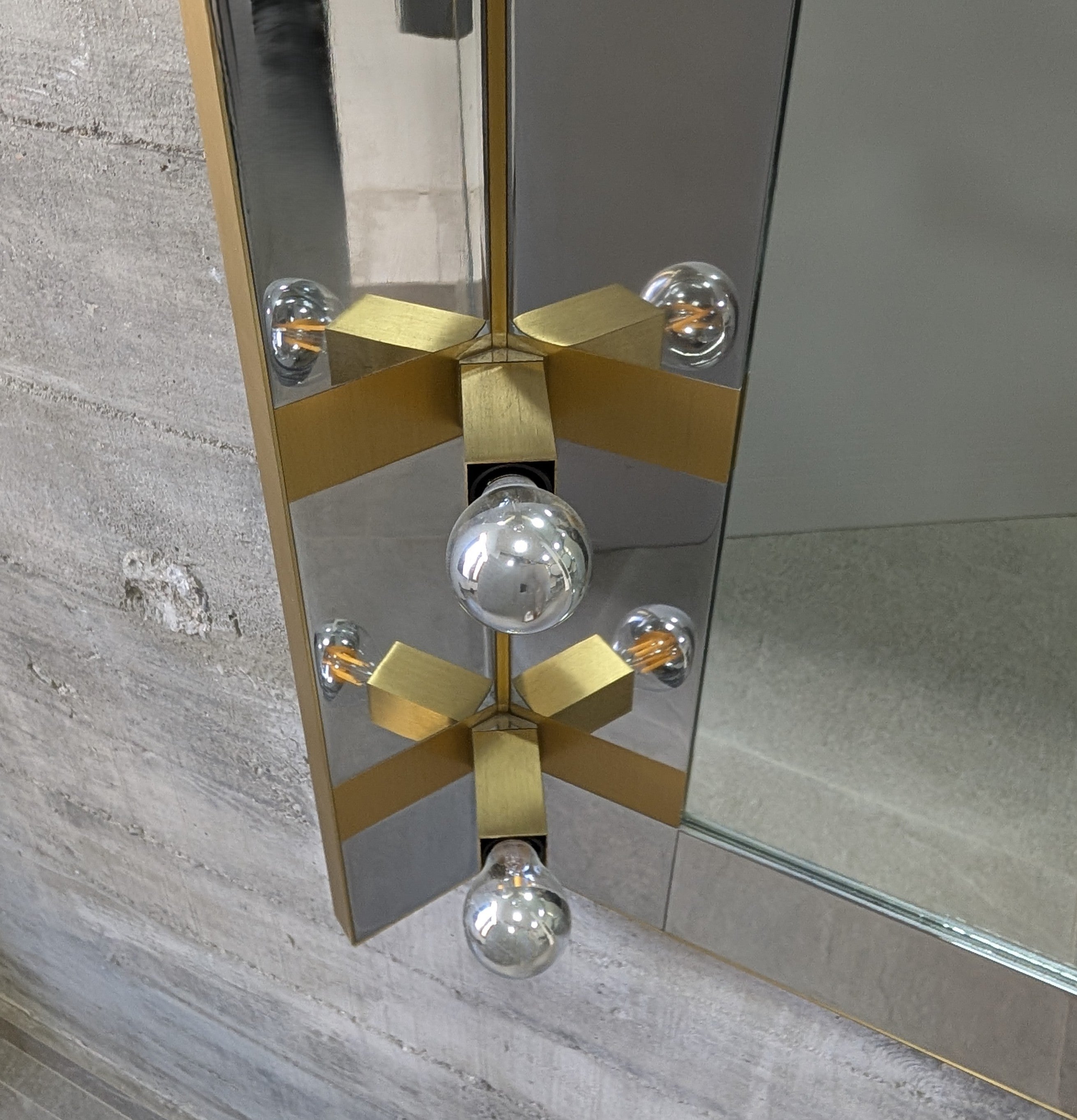 SEO_Product_Title_Gaetano_Sciolari_Illuminated_Vanity_Wall_Mirror_in_Brass_and_Chrome,_Italy,_1970s