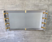 SEO_Product_Title_Gaetano_Sciolari_Illuminated_Vanity_Wall_Mirror_in_Brass_and_Chrome,_Italy,_1970s