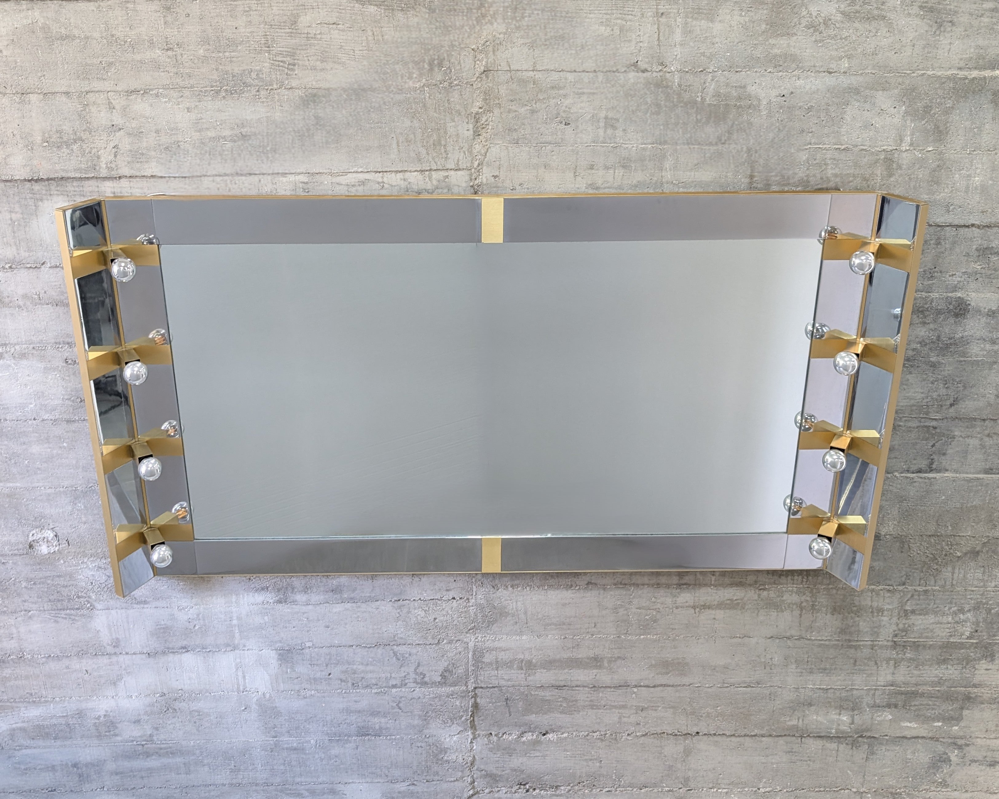 SEO_Product_Title_Gaetano_Sciolari_Illuminated_Vanity_Wall_Mirror_in_Brass_and_Chrome,_Italy,_1970s