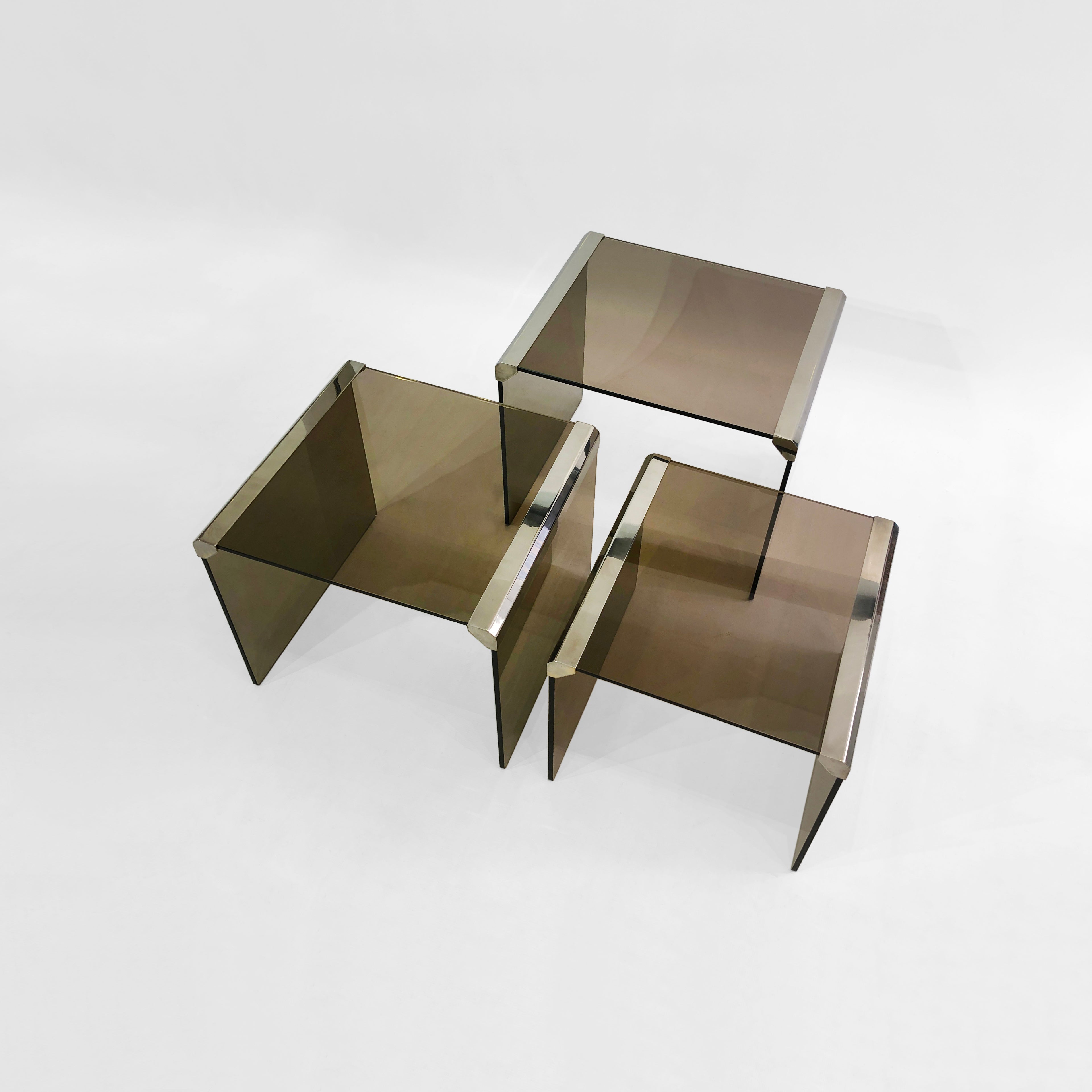 Set_of_3_T35_Smoked_Glass_Nesting_Side_Tables_Italian_Chrome_Coffee_Sofa_by_Gallotti_&_Radice