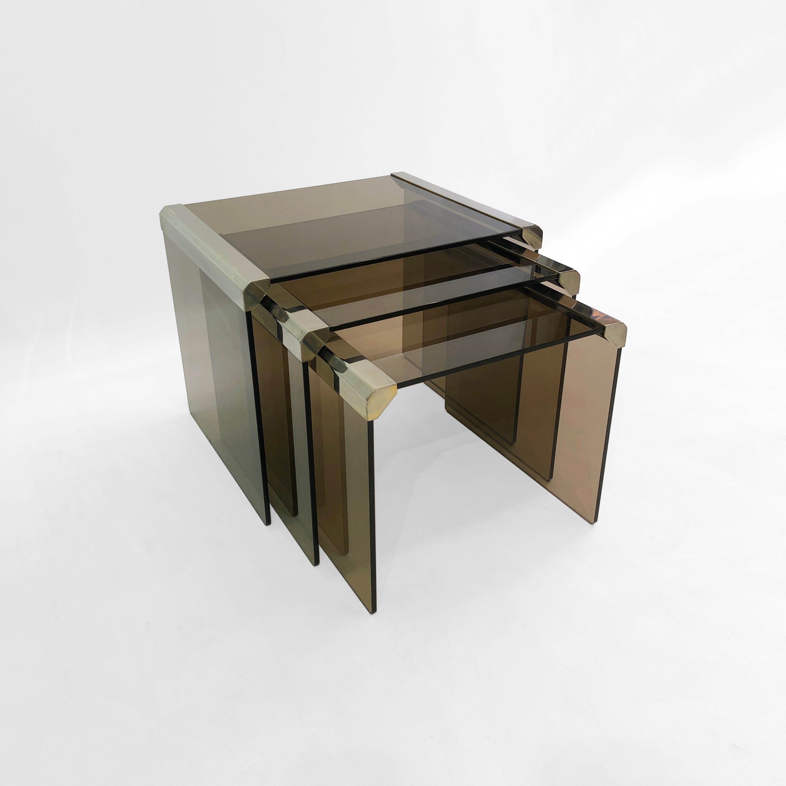 Set_of_3_T35_Smoked_Glass_Nesting_Side_Tables_Italian_Chrome_Coffee_Sofa_by_Gallotti_&_Radice