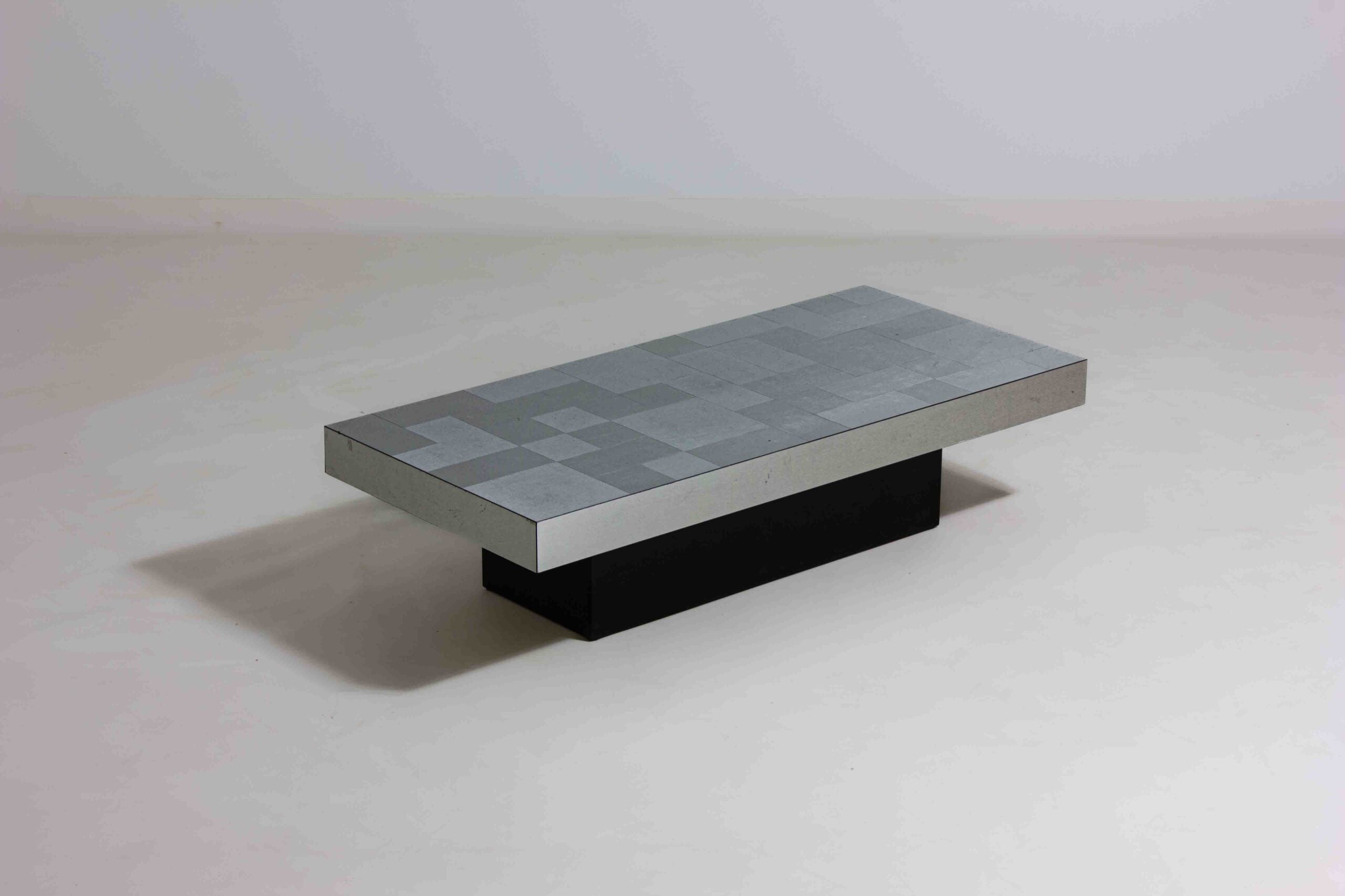 Geometric_Brushed_Aluminium_Coffee_Table_with_Patchwork_Top,_1970s