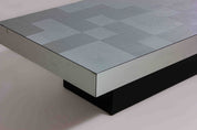 Geometric_Brushed_Aluminium_Coffee_Table_with_Patchwork_Top,_1970s