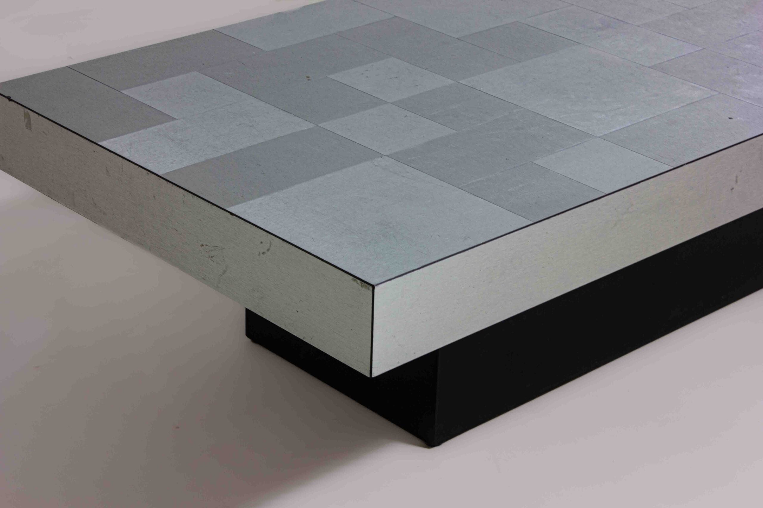 Geometric_Brushed_Aluminium_Coffee_Table_with_Patchwork_Top,_1970s