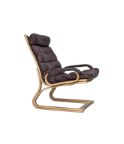 Georg_Thams_Danish_Armchair_for_Bramin_Møbler_in_Brown_Leather_and_Bent_Beech,_Denmark,_1970s