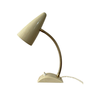 German_Gooseneck_Table_Lamp_in_Bakelite_and_Brass,_Germany,_1960s