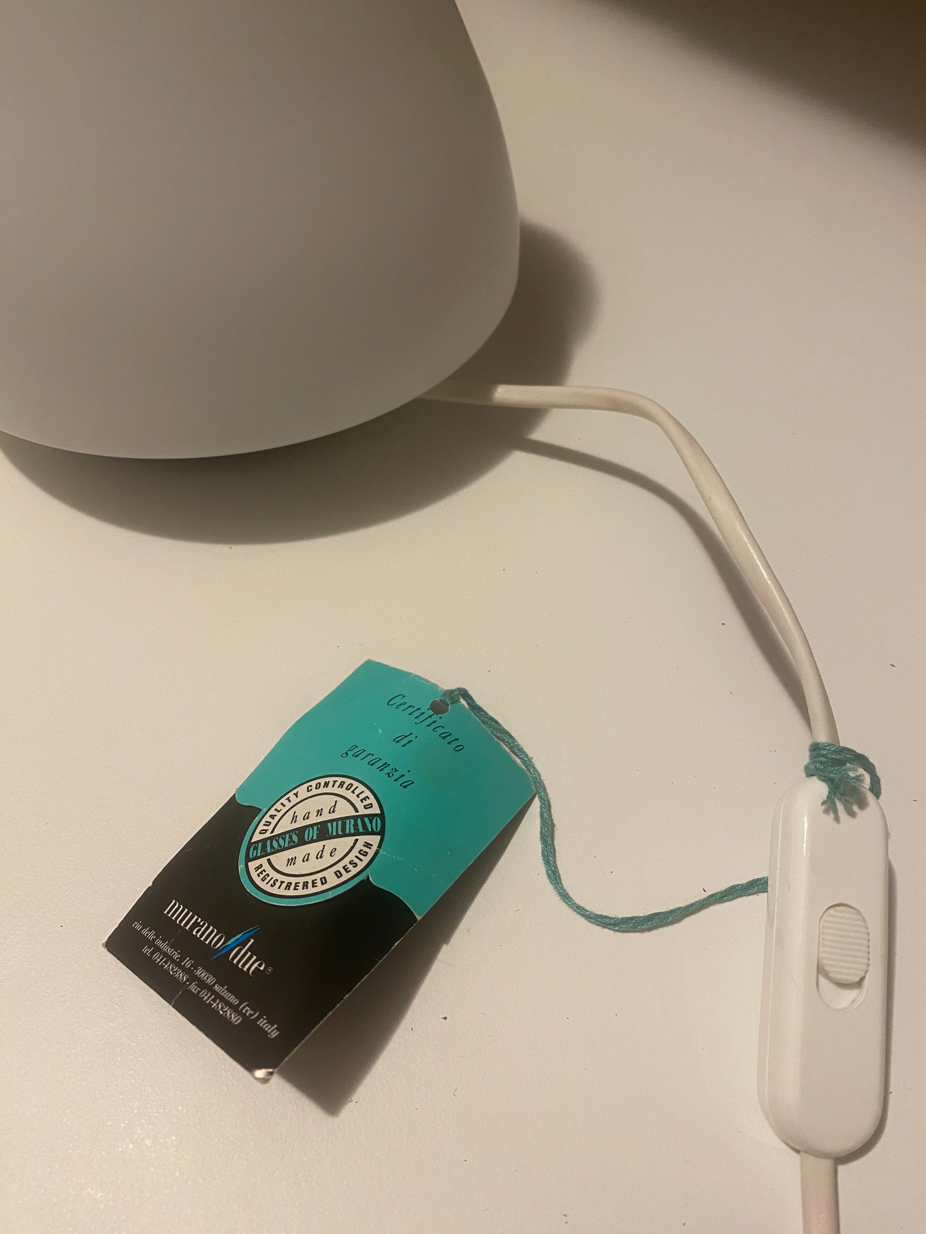 Carlo_Nason_Opal_White_Bedside_Lamp_for_Murano_Due,_1997,_Italy