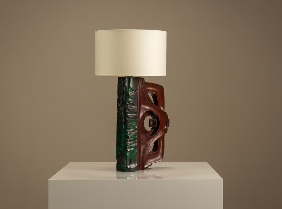 Gianni_Pinna_Table_Lamp_in_Wood_with_Green,_Italy_1970s
