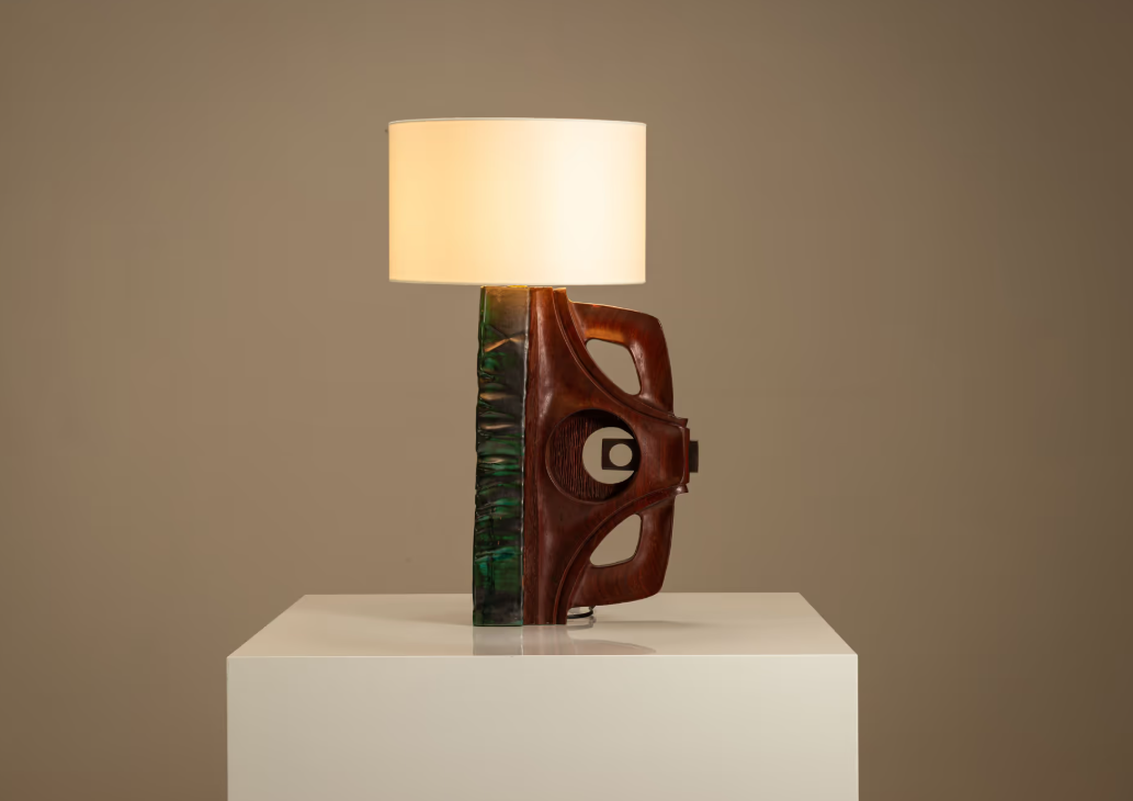 Gianni_Pinna_Table_Lamp_in_Wood_with_Green,_Italy_1970s