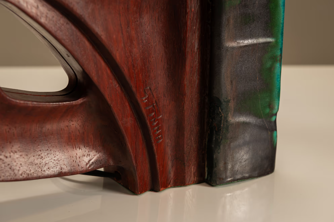 Gianni_Pinna_Table_Lamp_in_Wood_with_Green,_Italy_1970s