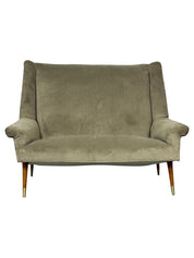 Gio_Ponti-Inspired_Mid-Century_Sofa,_Velvet_&_Walnut_1950s_Italy