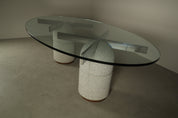 Giovanni_Offredi_“Paracarro”_dining_table_for_Saporiti_Italia,_1970s