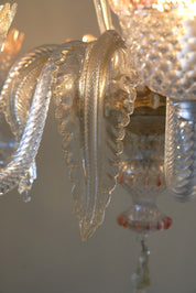 Murano_Glass_Flower_Chandelier_with_Gilt_Accents,_1960s,_Italy