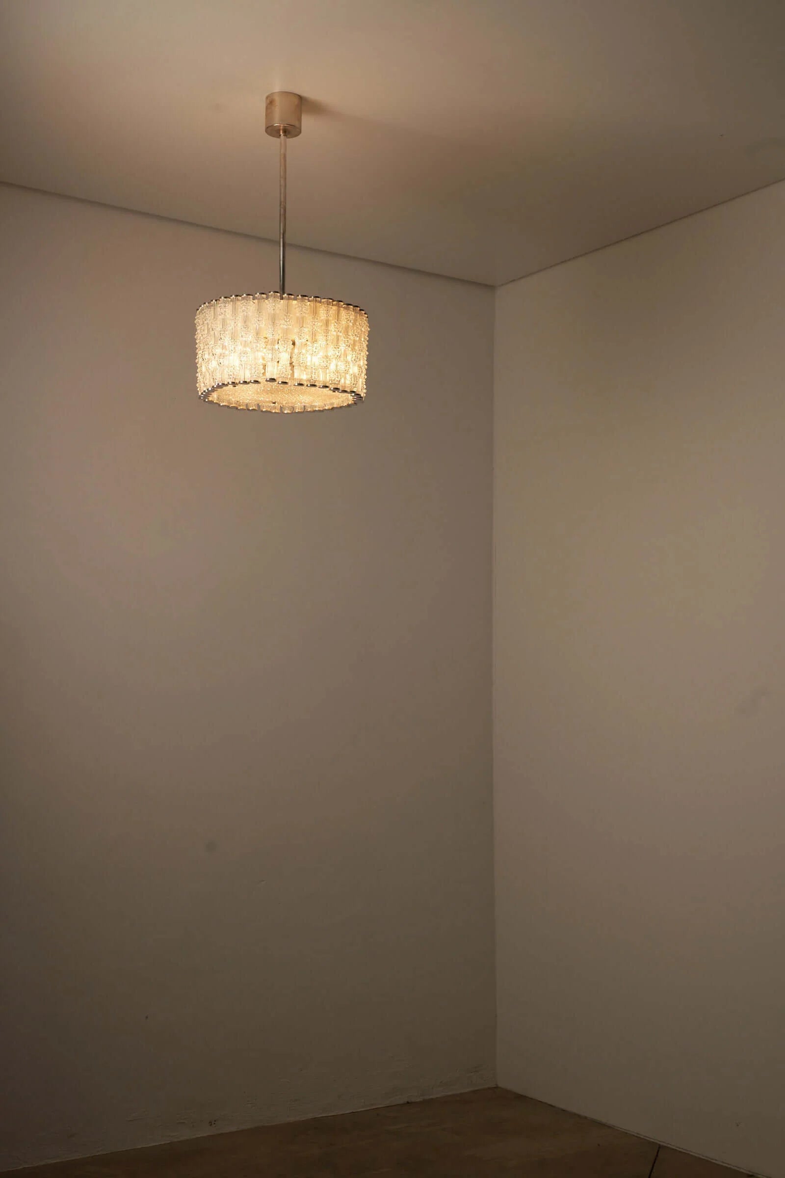 Glass_Pendant_Light,_Kaiser_Leuchten,_Nickel_Patina,_1970,_Germany