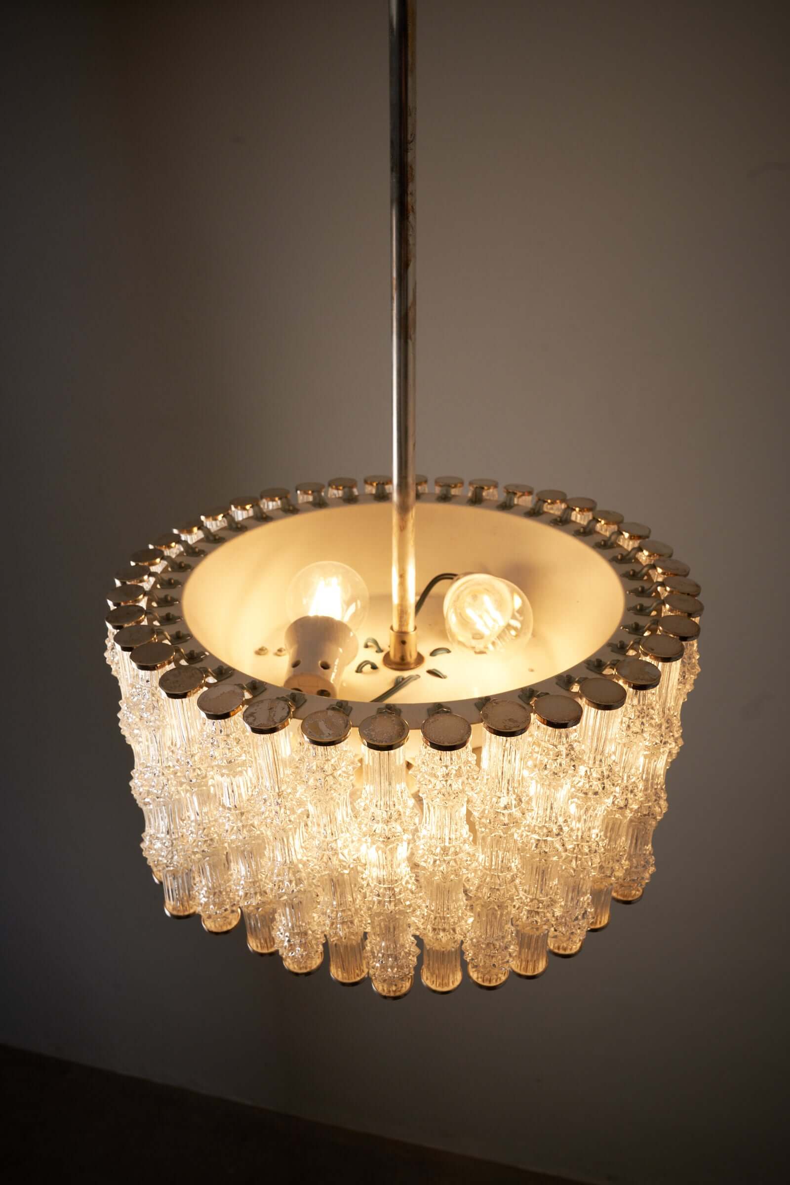Glass_Pendant_Light,_Kaiser_Leuchten,_Nickel_Patina,_1970,_Germany