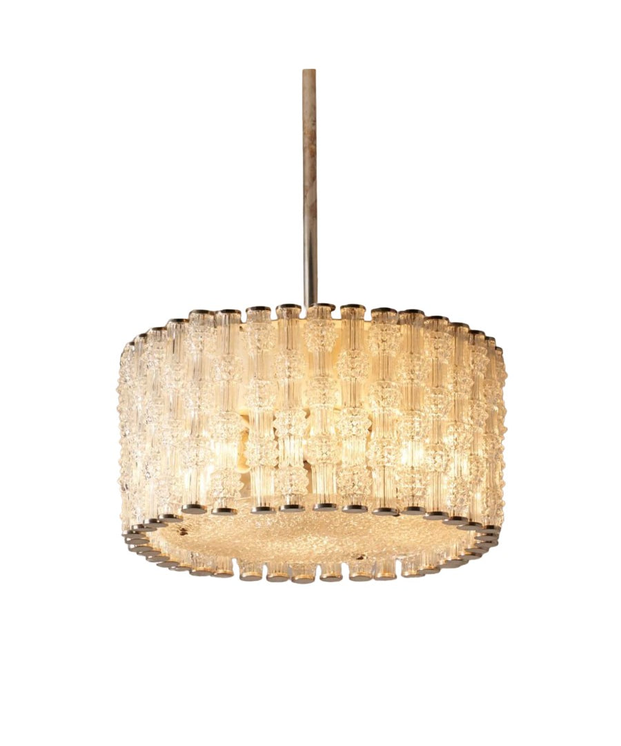 Glass_Pendant_Light,_Kaiser_Leuchten,_Nickel_Patina,_1970,_Germany