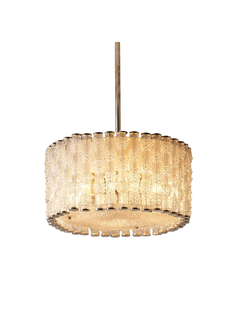 Glass_Pendant_Light,_Kaiser_Leuchten,_Nickel_Patina,_1970,_Germany