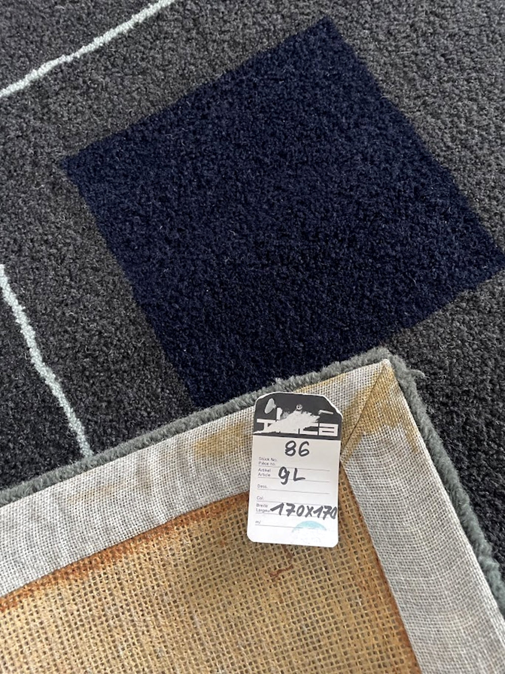 Guy_de_Lussigny_Geometric_Abstract_Wool_Rug_for_Tisca,_France