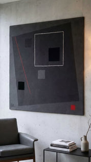 Guy_de_Lussigny_Geometric_Abstract_Wool_Rug_for_Tisca,_France