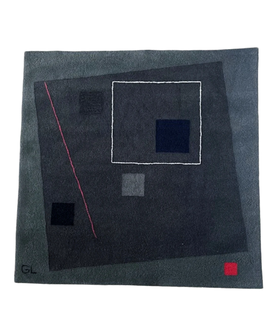 Guy_de_Lussigny_Geometric_Abstract_Wool_Rug_for_Tisca,_France