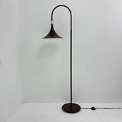 Hala_Zeist_“Trumpet”_Floor_Lamp_in_Brown_Metal,_Netherlands_1970s