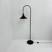 Hala_Zeist_“Trumpet”_Floor_Lamp_in_Brown_Metal,_Netherlands_1970s