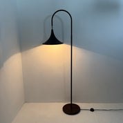 Hala_Zeist_“Trumpet”_Floor_Lamp_in_Brown_Metal,_Netherlands_1970s
