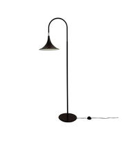 Hala_Zeist_“Trumpet”_Floor_Lamp_in_Brown_Metal,_Netherlands_1970s