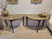 Set_of_2_Swedish_Allmoge_Demi_Lune_Tables_with_Marble_Tops,_Painted_Antique_Console_Tables,_1860s