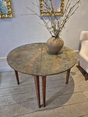 Set_of_2_Swedish_Allmoge_Demi_Lune_Tables_with_Marble_Tops,_Painted_Antique_Console_Tables,_1860s