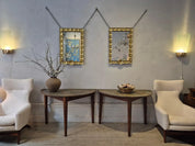 Set_of_2_Swedish_Allmoge_Demi_Lune_Tables_with_Marble_Tops,_Painted_Antique_Console_Tables,_1860s