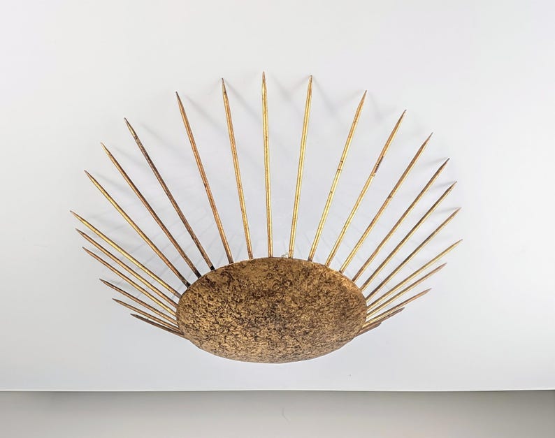 Hammered_Gold_Sun_Pendant_Lamp,_Neoclassical_Style_1970s