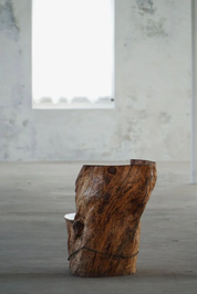 Hand_Carved_Stump_Chair_in_Pine_with_Storage,_Swedish_Modern,_Wabi_Sabi,_1900s