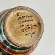 1960s_Hand-Painted_Majolica_Amphora_Vase_Signed_NP_Orvieto,_Italy
