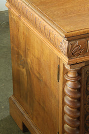 Unique_Danish_Cabinetmaker_Solid_Oak_Desk_with_Carved_Doors,_Denmark,_1960s