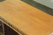 Unique_Danish_Cabinetmaker_Solid_Oak_Desk_with_Carved_Doors,_Denmark,_1960s